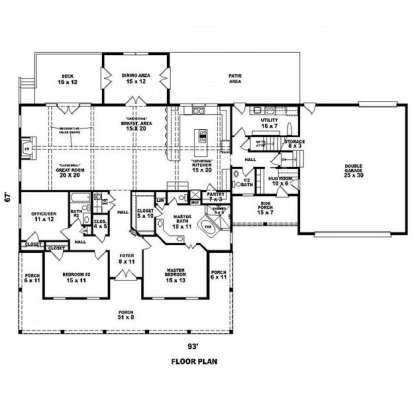 Floorplan 1 for House Plan #053-01944