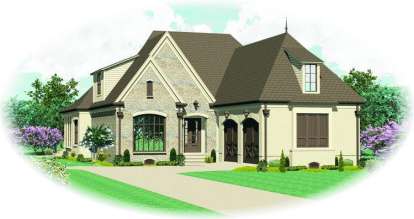 French Country House Plan #053-01951 Elevation Photo