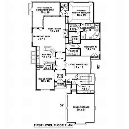 Floorplan 1 for House Plan #053-01959