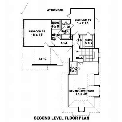 Floorplan 2 for House Plan #053-01959