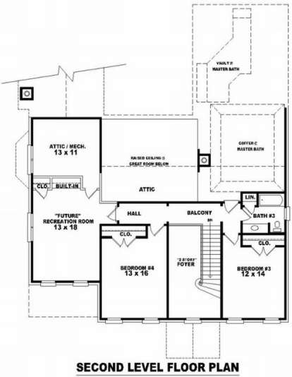Floorplan 2 for House Plan #053-01962
