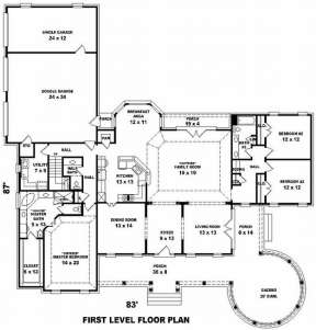 Floorplan 1 for House Plan #053-01963