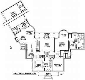Floorplan 1 for House Plan #053-01965