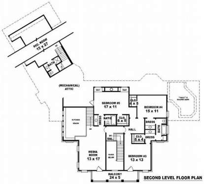 Floorplan 2 for House Plan #053-01966