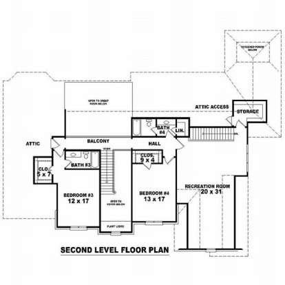 Floorplan 2 for House Plan #053-01967