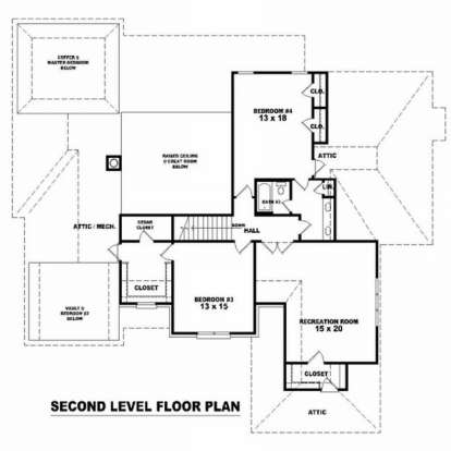 Floorplan 2 for House Plan #053-01975