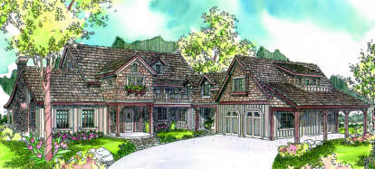 5 Bed, 4 Bath, 4864 Square Foot House Plan - #035-00309