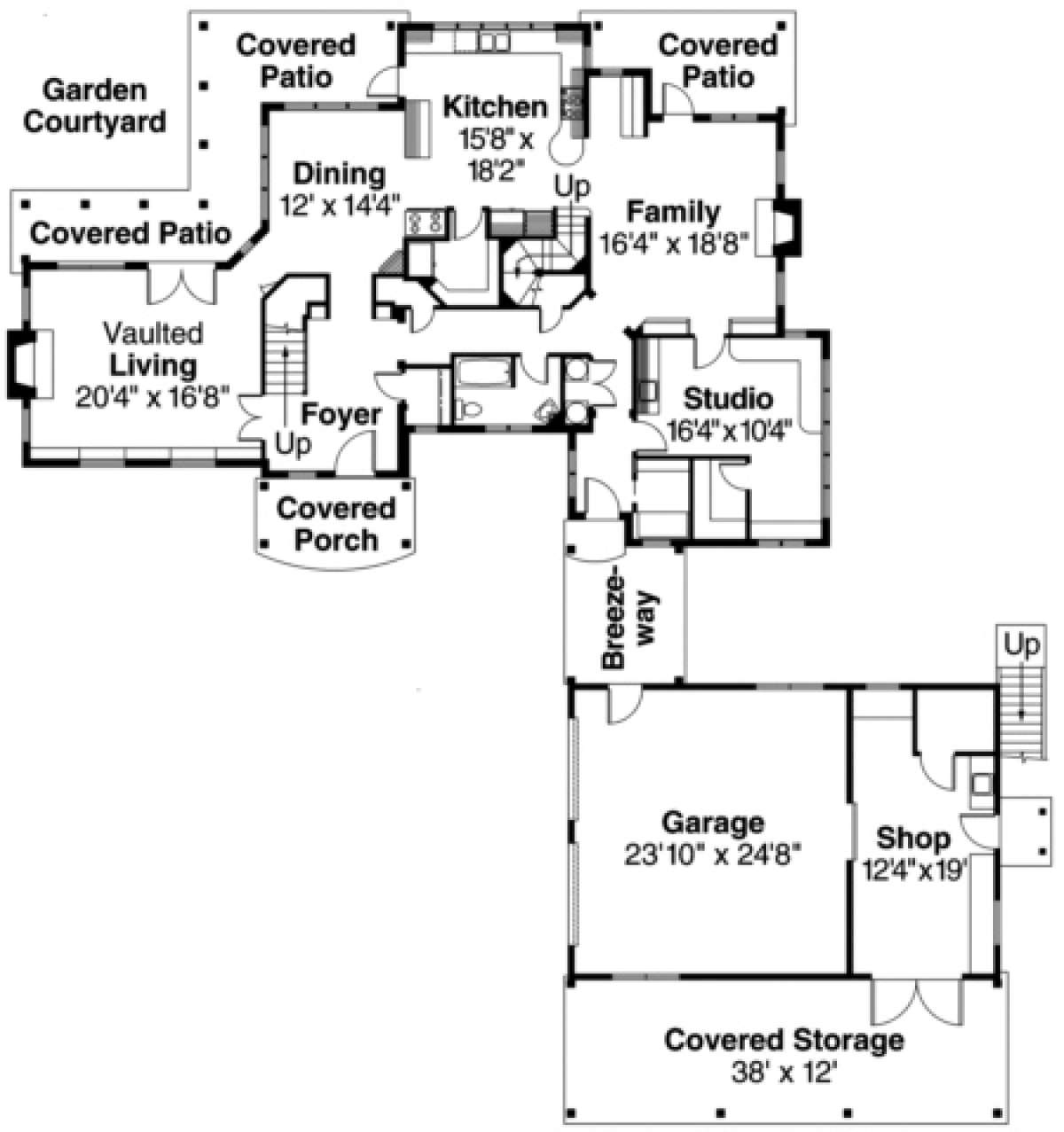 Floorplan 1 for House Plan #035-00309
