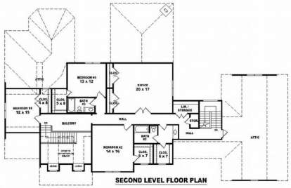 Floorplan 2 for House Plan #053-01985