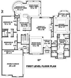 Floorplan 1 for House Plan #053-01987