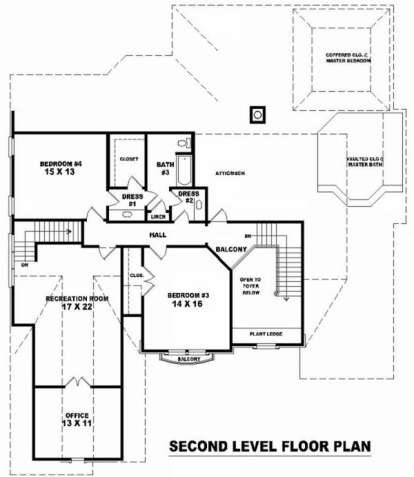 Floorplan 2 for House Plan #053-01990