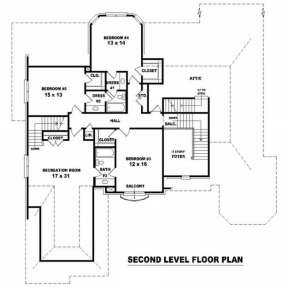 Floorplan 2 for House Plan #053-01991