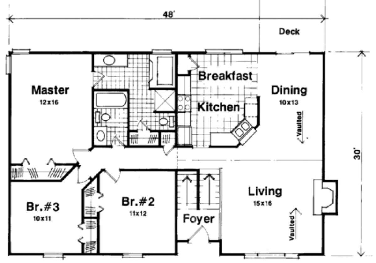 Floorplan for House Plan #036-00022
