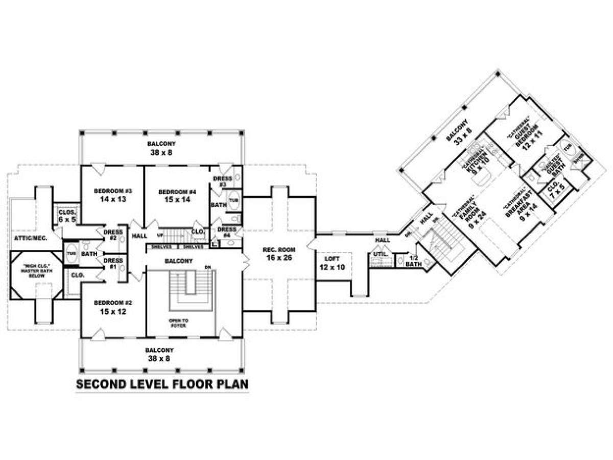 Floorplan 2 for House Plan #053-01999