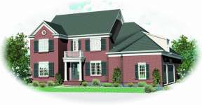 Traditional House Plan #053-02001 Elevation Photo