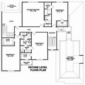 Floorplan 2 for House Plan #053-02001