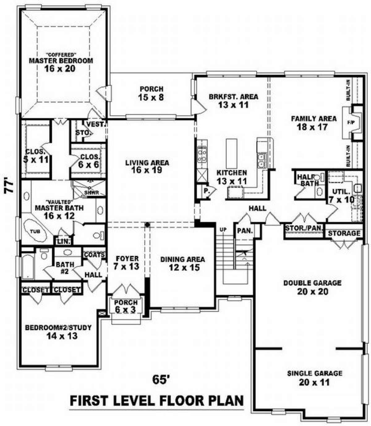 Floorplan 1 for House Plan #053-02002