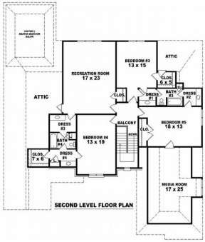 Floorplan 2 for House Plan #053-02002