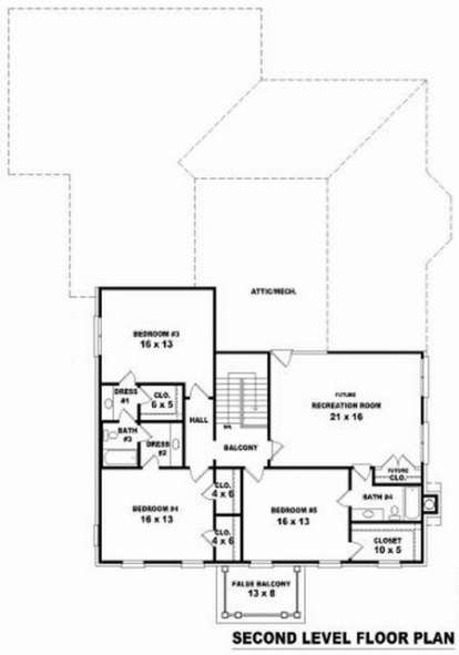 Floorplan 2 for House Plan #053-02004