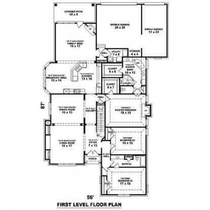 Floorplan 1 for House Plan #053-02005