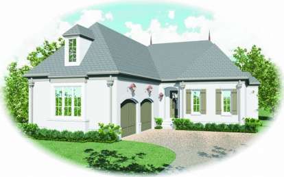 French Country House Plan #053-02007 Elevation Photo