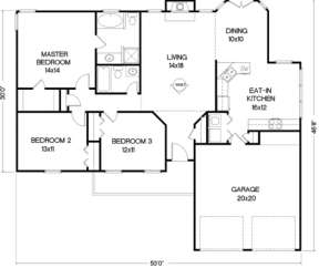 Floorplan for House Plan #036-00023