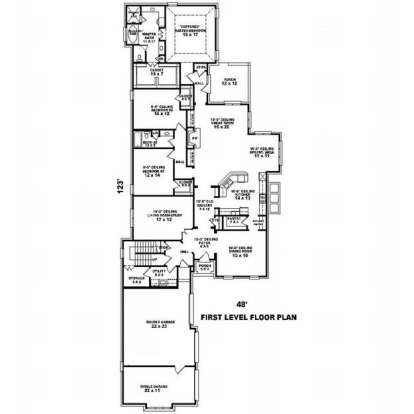 Floorplan 1 for House Plan #053-02011