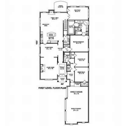 Floorplan 1 for House Plan #053-02012