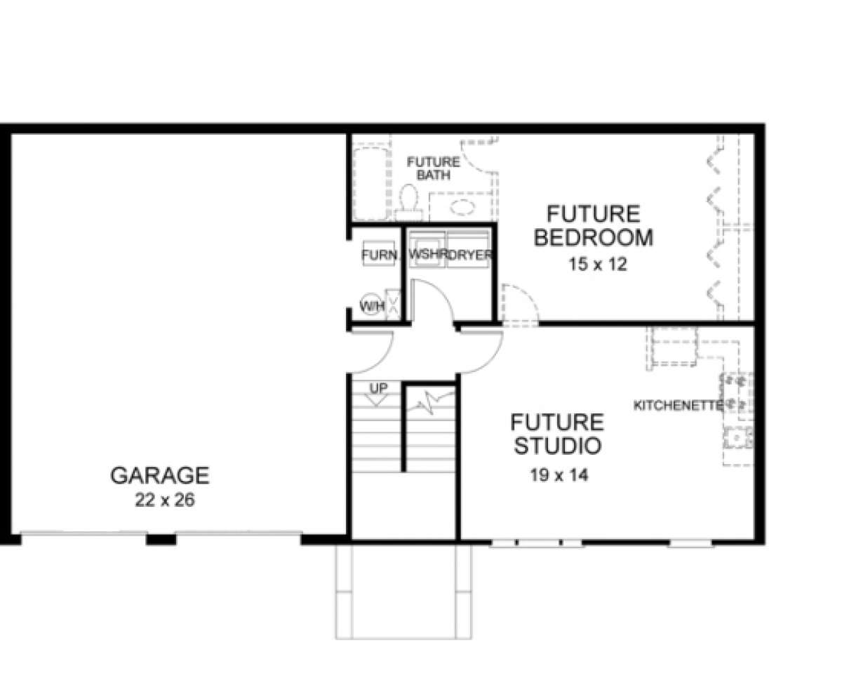 Garage Floor for House Plan #036-00024
