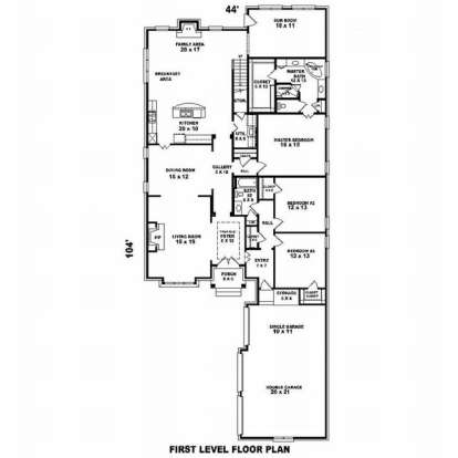 Floorplan 1 for House Plan #053-02023