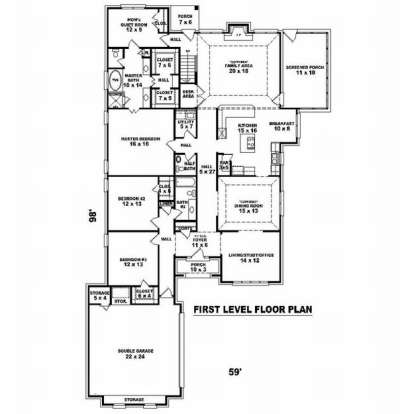 Floorplan 1 for House Plan #053-02024