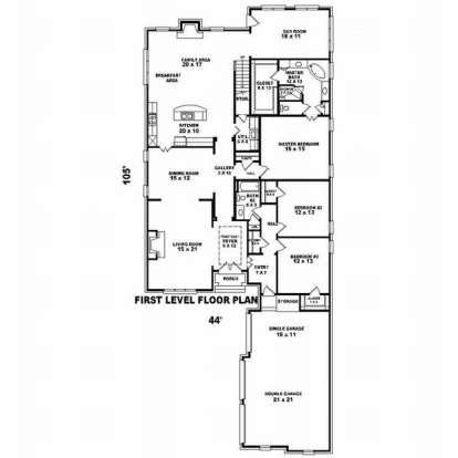 Floorplan 1 for House Plan #053-02026