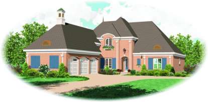 4 Bed, 3 Bath, 4206 Square Foot House Plan - #053-02028