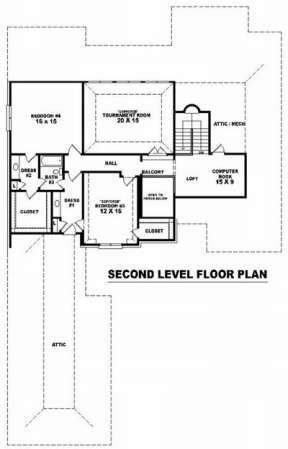 Floorplan 2 for House Plan #053-02028