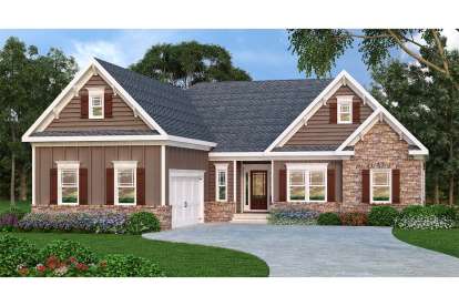 Craftsman House Plan #009-00082 Elevation Photo
