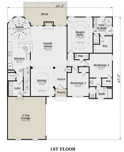 Main Floor for House Plan #009-00082