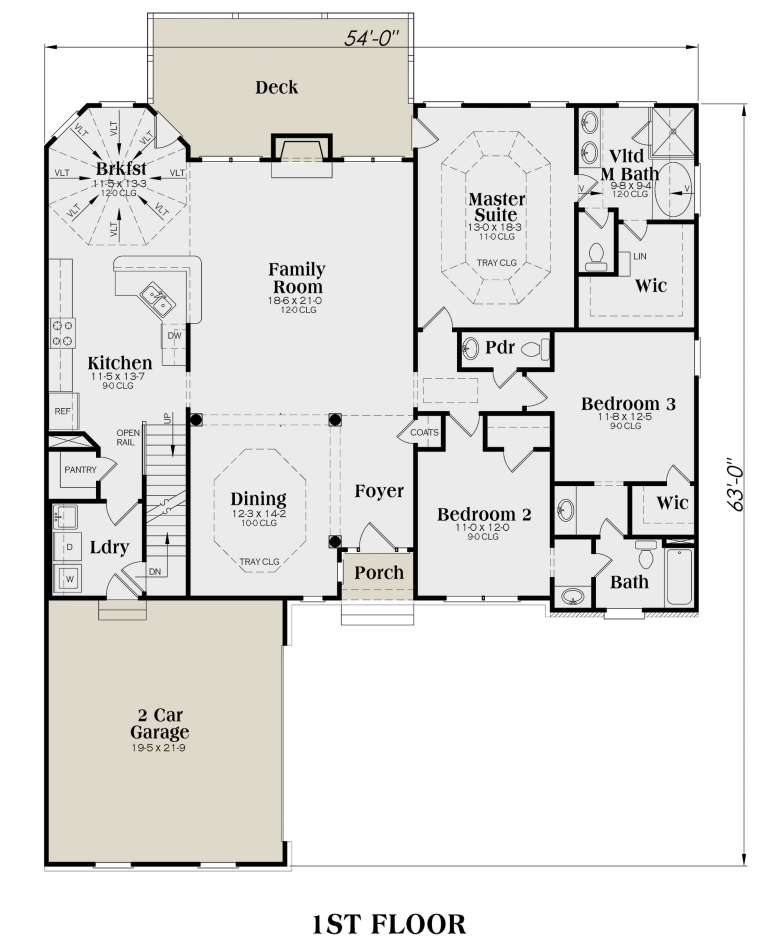 House Plan House Plan #99 Drawing 1