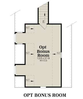 Optional Bonus Room for House Plan #009-00082
