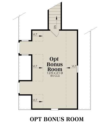 Optional Bonus Room for House Plan #009-00082