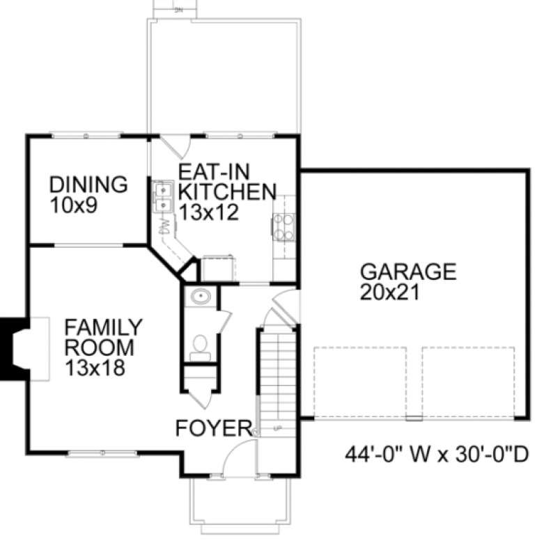 House Plan House Plan #990 Drawing 1