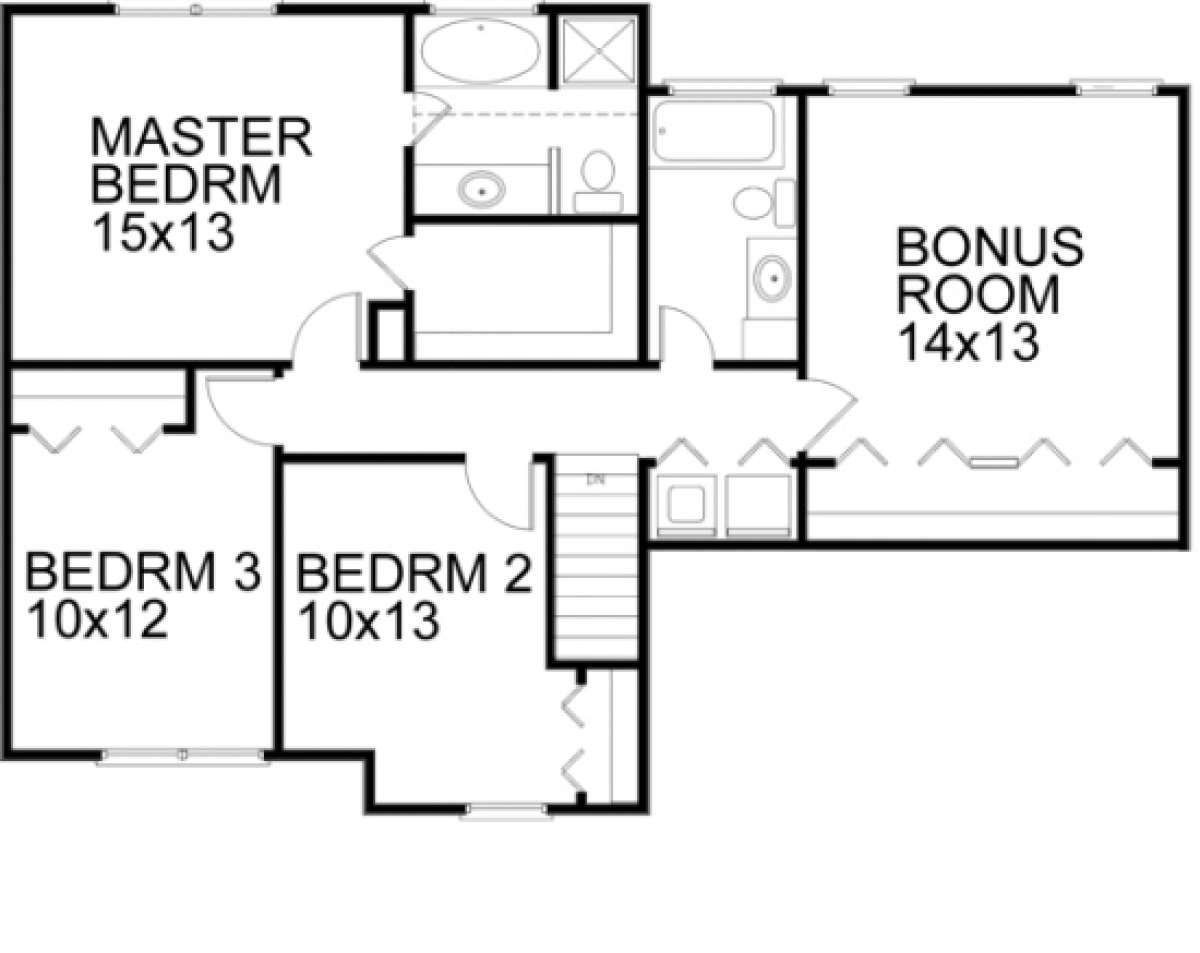 Second Floor for House Plan #036-00025
