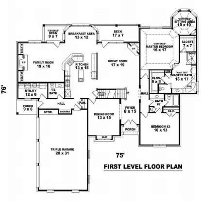 Floorplan 2 for House Plan #053-02035