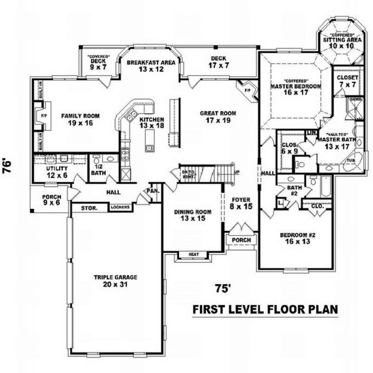 Floorplan 2 for House Plan #053-02037
