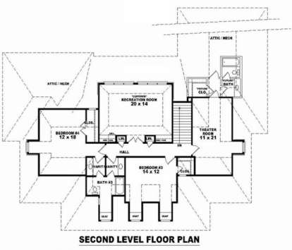 Floorplan 2 for House Plan #053-02046