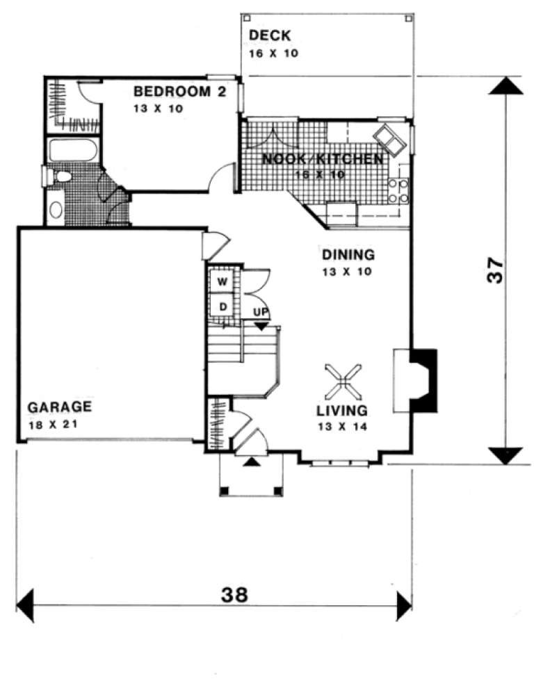 House Plan House Plan #992 Drawing 1