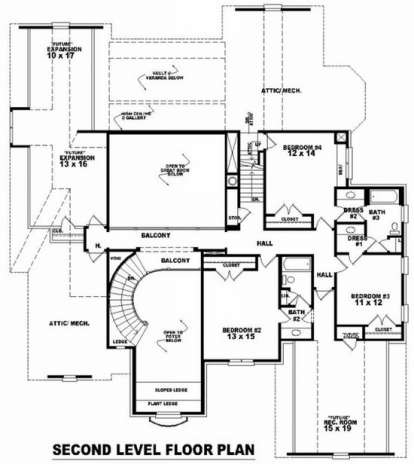 Floorplan 2 for House Plan #053-02050