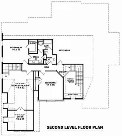 Floorplan 2 for House Plan #053-02052