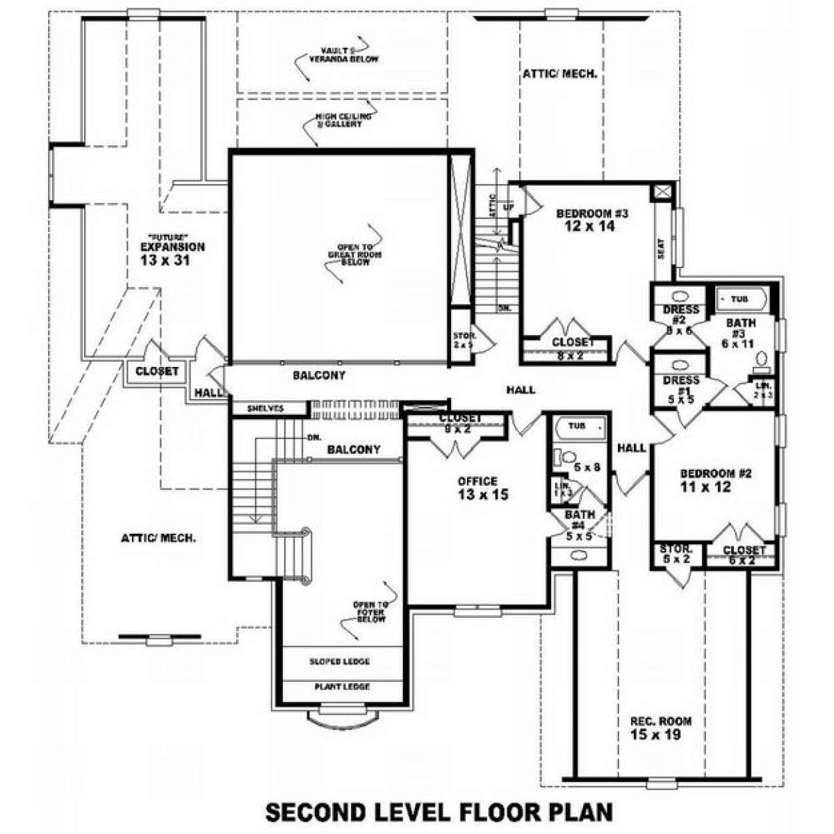 Floorplan 2 for House Plan #053-02054