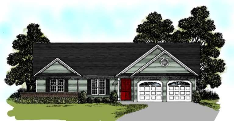 Ranch House Plan #036-00028 Elevation Photo