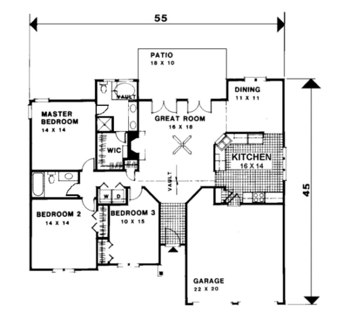 Floorplan for House Plan #036-00028
